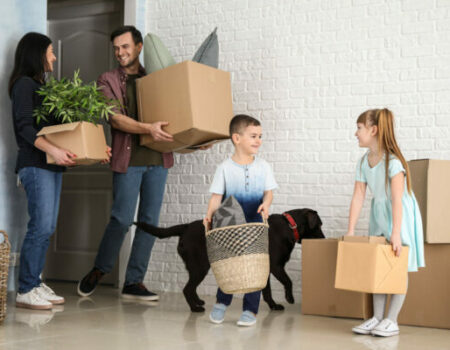 a family moving some items inside their rental home but needs Air Duct Cleaning for Vacation Rentals in Harrisburg, Reading, York, Mechanicsburg, Elizabethtown, Lancaster