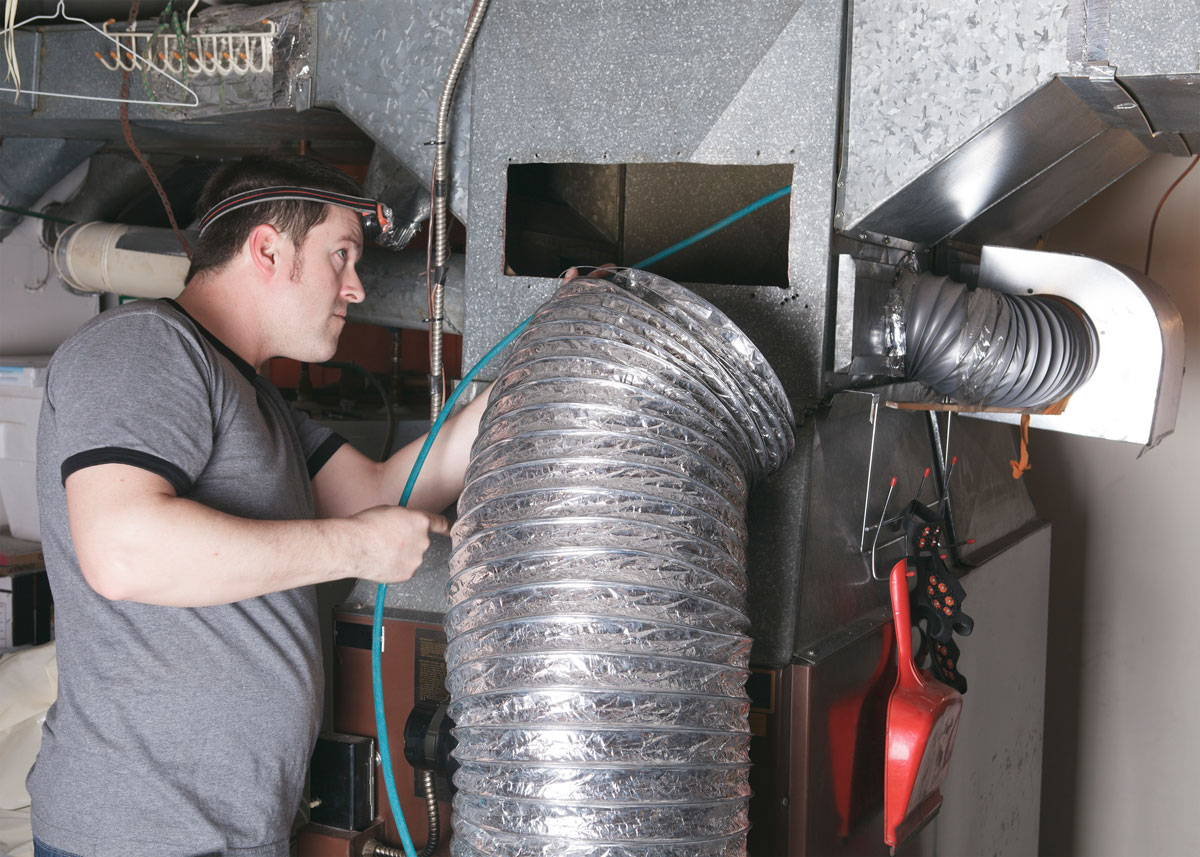 Air Duct Cleaning Company Working on a Reading, PA Commercial Business